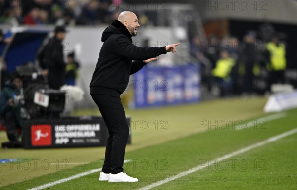 Coach coach Christian Ilzer TSG 1899 Hoffenheim on the sidelines Gesture PreZero Arena, Sinsheim,