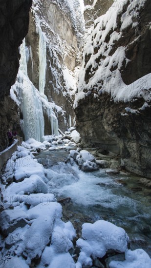 Partnachklamm bei Garmisch-Partenkirchen, Werdenfelser Land, Upper Bavaria, Germany/Partnachklamm