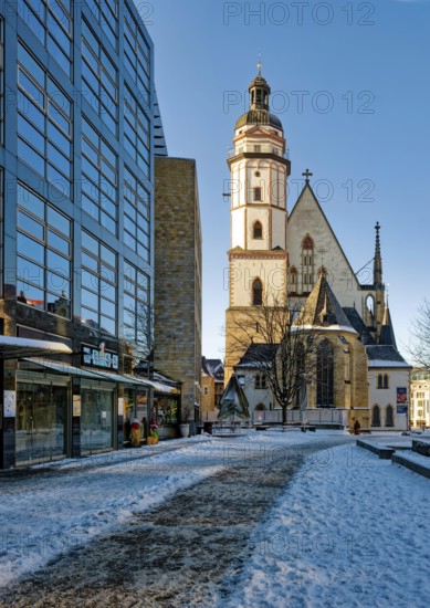 Historic St. Thomas Church, place of work of Johann Sebastian Bach, Protestant Church, Thomaner, in