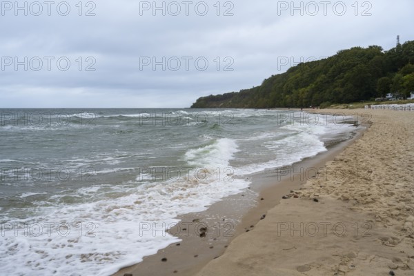 Waves on the coast, Nordperd, Baltic resort Göhren, Baltic Sea, Rügen island, Mecklenburg-Western
