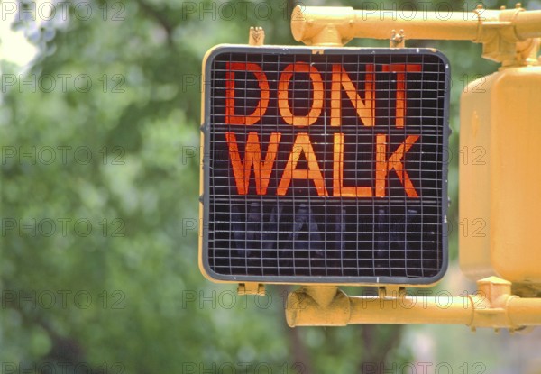Pedestrian traffic light in New York City, USA