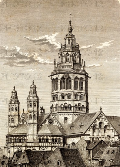 Mainz Cathedral or Hohe Dom St. Martin zu Mainz, cathedral, episcopal church, architecture,