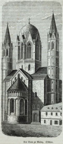 Hohe Dom St. Martin in Mainz, east choir of the cathedral, episcopal church, imperial cathedral,