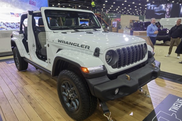 Detroit, Michigan USA - 14 January 2026 - The 2026 Jeep Wrangler, 85th anniversary edition, on