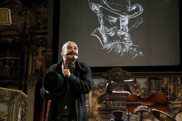 Pörre Besson during the photo rehearsal for SAUERKOHL AND MISDEEDS, a musical Wilhelm bush program