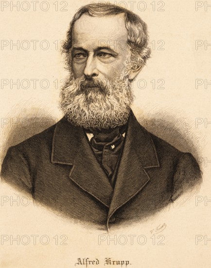 Portrait of Alfred Krupp (1812 Essen, 1887 Essen), industrialist and inventor, Ruhr area, Krupp's