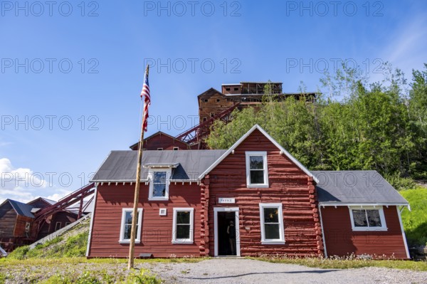 Kennicott Red Buildings, Office Building and Kennicott Concentration Mill to Extract Copper from