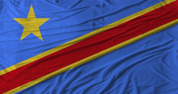 Democratic Republic of the Congo flag waving. Flag of the Democratic Republic of the Congo with