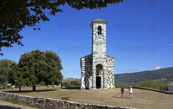 San Michele de Murato Romanesque Pisan Church, Bevinco Valley, Haute-Corse Department, Corsica,