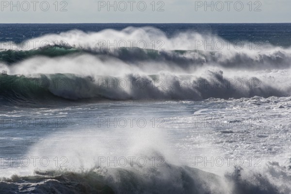 Waves on the ocean off Madeira, Jardim do Mar, Madeira, Portugal