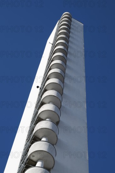 Tower and Olympic Rings 1952, Olympic Stadium or Finnish Olympic Stadium, architects Yrjö Lindegren