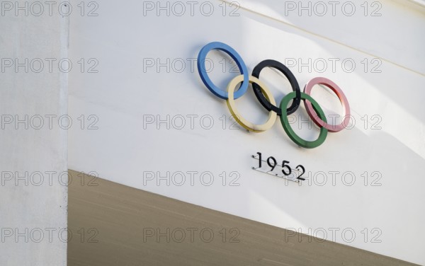 Olympic Rings 1952, Olympic Stadium or Finnish Olympic Stadium, architects Yrjö Lindegren and Toivo
