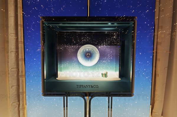 Window of the Tiffany Co. jewelry store on the Kö, luxury shopping, Düsseldorf, North