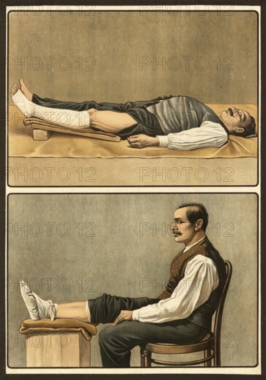 First aid, emergency bandage for varicose bleeding and injuries, school picture, authentic