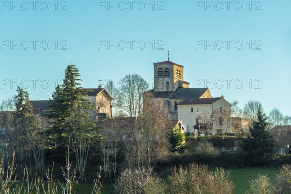 Natural regional park of Livradois Forez. Roman church Saint-Hilaire of Saint-Hilaire village.