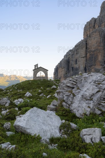 Chapel Cappella Ai Brentei Memorial for injured mountaineers at the Rifugio Ai Brentei mountain