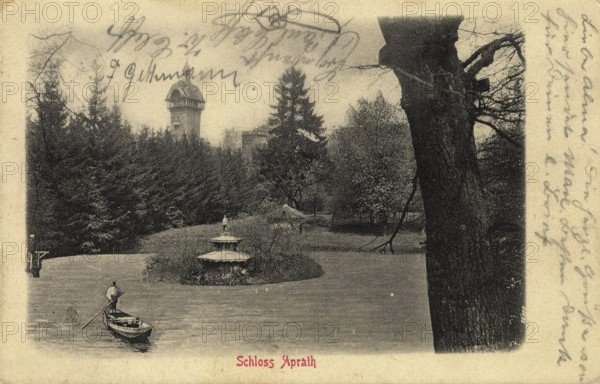 Aprath Castle, abandoned noble residence in the Wülfrath district of Aprath, district of Mettmann,