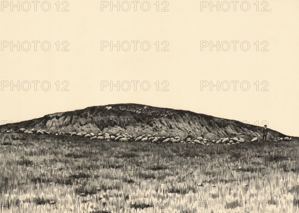 The Glambeck terminal moraine, example of a massive glacial embankment of rock, glacier remains