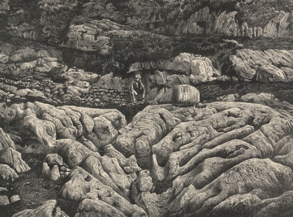 Karrenfeld Dachstein, fascinating karst landscape shaped by water in the Dachstein Mountains,