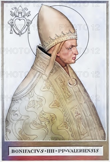 Pope Boniface IV (reigned 608-615) was a Benedictine monk who served under Pope Gregory the Great