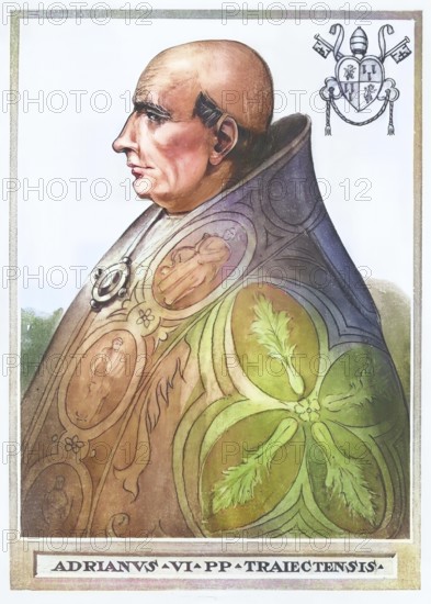 Hadrian VI, whose civil name was Adriaan Floriszoon Boeyens or Adriaan Florisz d'Edel, then spelled