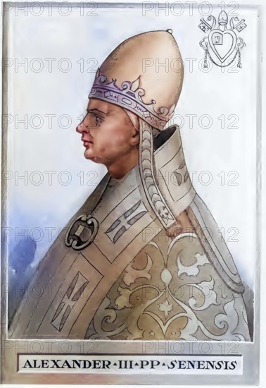 Pope Alexander III (born around 1100 or 1105 in Siena, presumably as Rolando Bandinelli, died 30