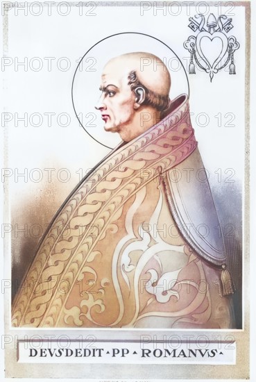 Adeodatus I, also known as Deusdedit I, died November 8, 618 in Rome, was Pope from October 19, 615