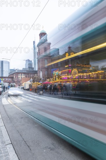 December 22, 2025, artistic long exposure showing the motion blur of a passing suburban train at