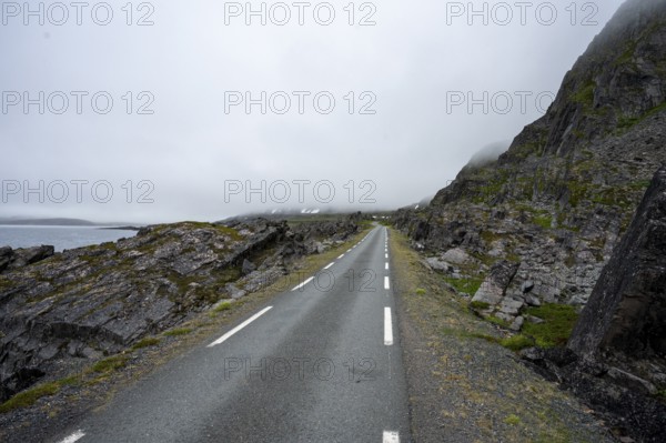 Ring road to Hamninberg, Varanger, Finnmark, Norway