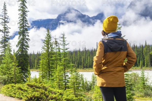 Pausing to admire breathtaking views of majestic mountains, serene lakes, and lush pine forests, a