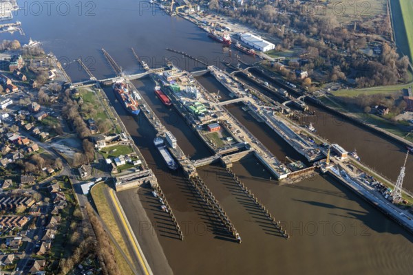 Nord-Ostseekanal, lock, Brunsbüttel, construction site, canal, traffic route, shipping, shipping
