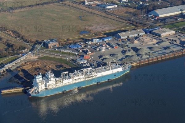 Europe, Germany, Schleswig-Holstein, Brunsbüttel, LNG terminal, ports, port, ships, water, ship,