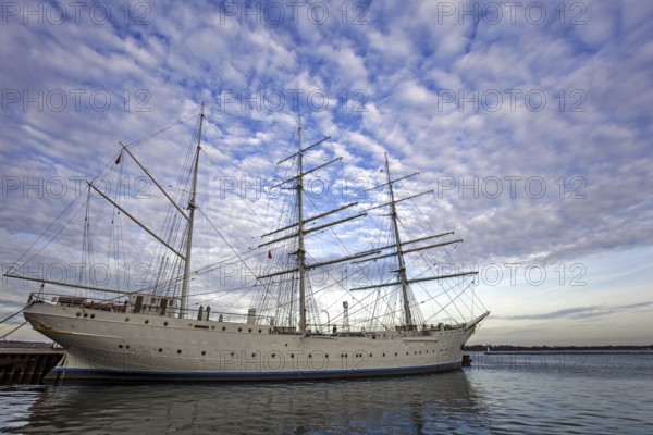 Sailing ship Gorch Fock 1 in the port of Stralsund, Hanseatic City of Stralsund,