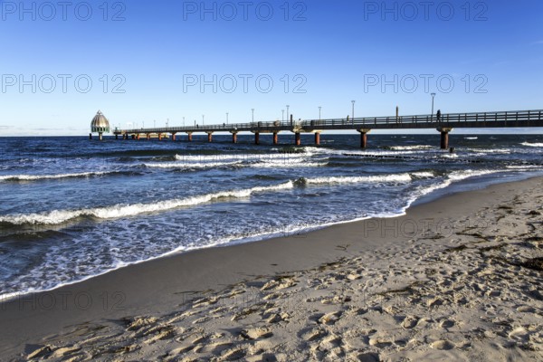 Pier with diving gondola, Zingst, Fischland-Darß-Zingst, Western Pomerania Lagoon Area National