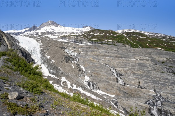 View of the remains of the Worthington Glacier tongue, Worthington Glacier Lagoon, Worthington