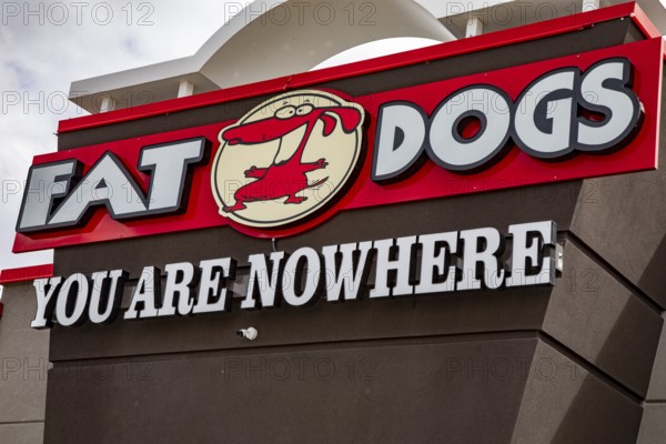 Ogallala, Nebraska - A Fat Dogs convenience store, one store in a chain of gas stations and truck