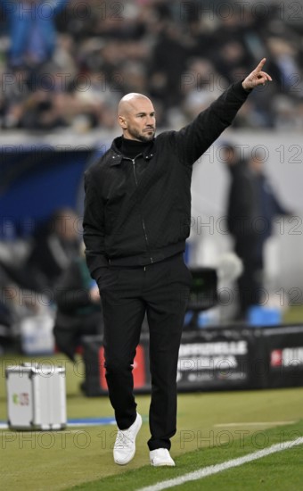 Goal cheers coach Christian Ilzer TSG 1899 Hoffenheim gesture PreZero Arena, Sinsheim,