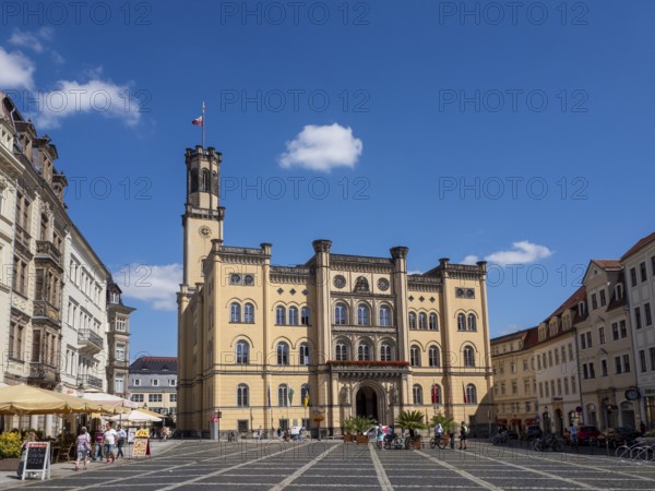 View of Town Hall, Johannisplatz, Zittau, Saxony, Germany
