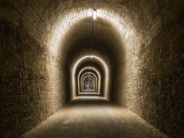 Tunnel del Castillo, Coripe Mountain Tunnel, illuminated longest tunnel on cycle path Via Verde de