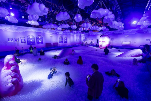 Ball pit at the opening of Bubble Planet - The Adventure Museum for All Senses at Arena Berlin,
