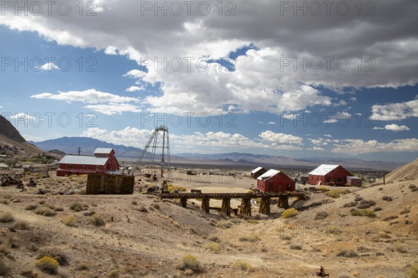 Tonopah, Nevada - The Tonopah Historic Mining Park. Mining began here in 1900 with the discovery of