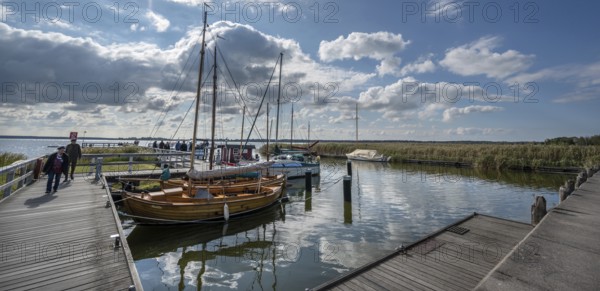 Sailing boats in the port of Wustrow, Darß, Mecklenburg-Vorpommern, Germany