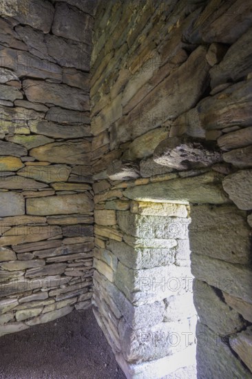 Interior view of Gallarus Oratory Early Christian Church, Kilmalkedar, Kerry, Ireland