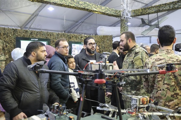 On 07 December 2025, in Damascus, Syria, a military exhibition showcased armored vehicles, weapons,