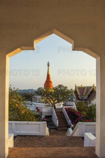 Wat Khao Chong Krachok, sunset, Prachuap Khiri Khan, Prachuap Khiri Khan Province, Central