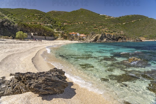 The beach of Kalamos, island of Euboea or Evia, Greece