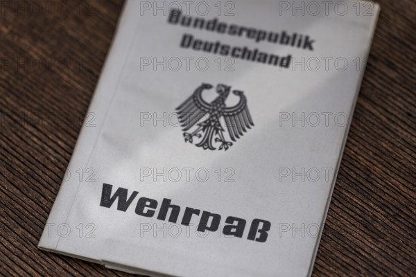 Official military passport, ID card for military service soldiers, military passport of the Federal