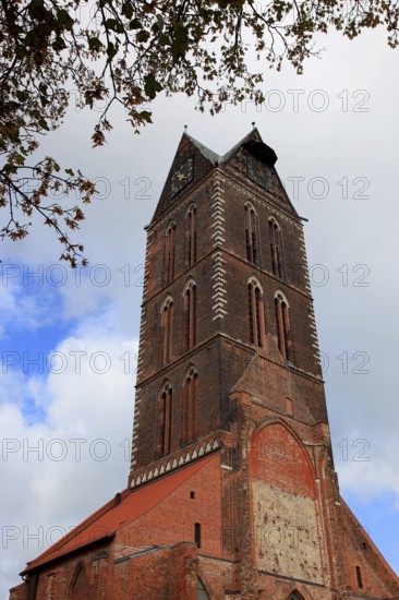 St. Mary's Church, also St. Mary's Church, center of the old town of Wismar, Northwest Mecklenburg