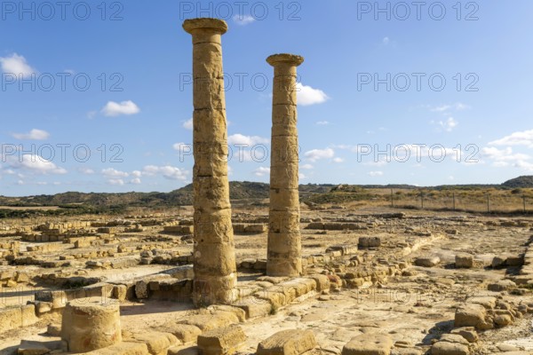 Yacimiento romano de los Bañales, Roman archaeological site of Los Banales, near Layana, Zaragoza