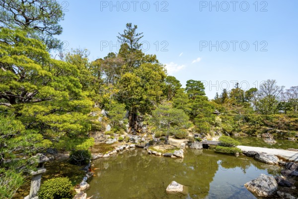 Japanese Garden with Pond, North Garden, Kitaniwa or Hokutei Garden, Ninna-ji Goths, Buddhist